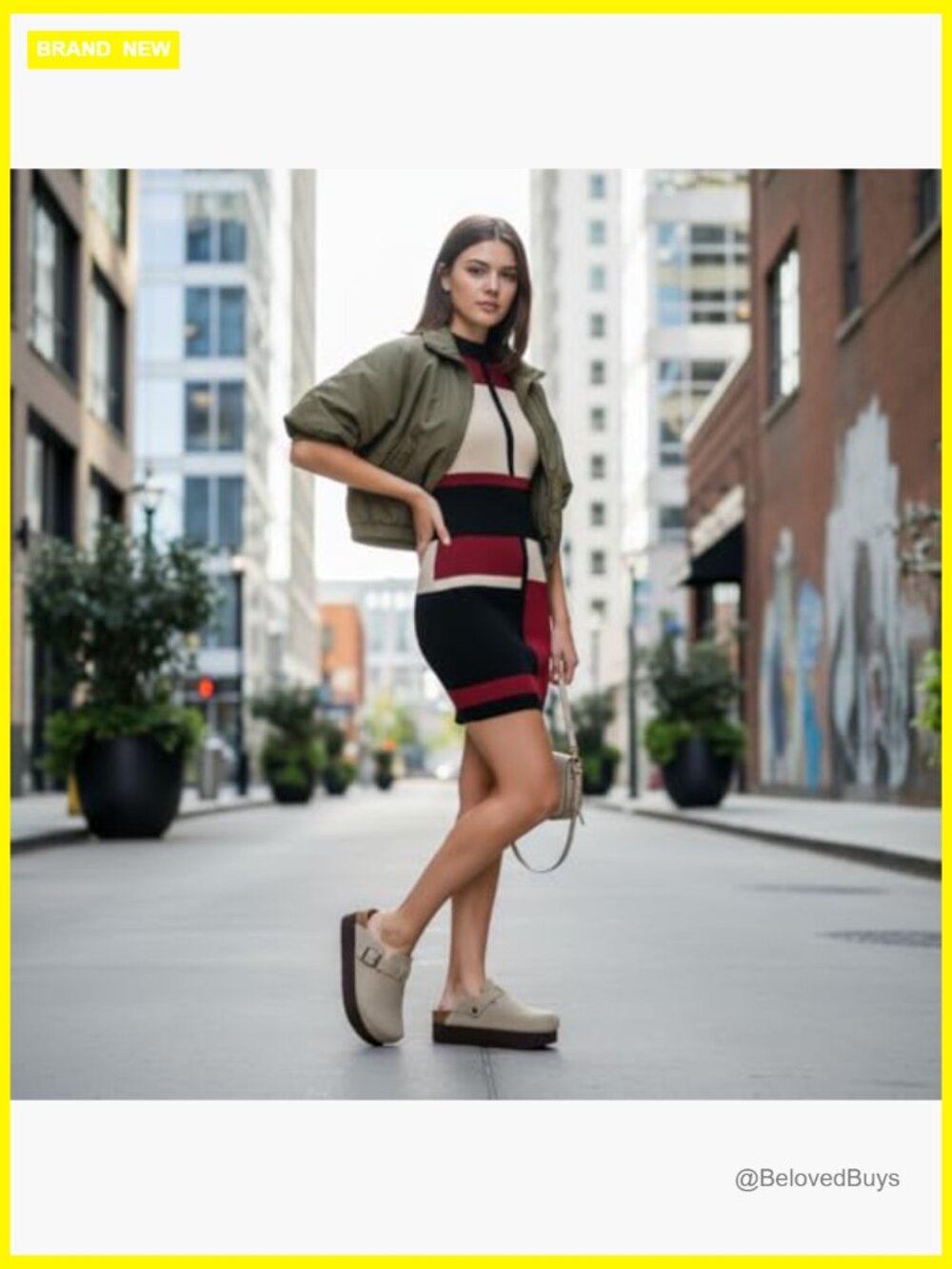 Vegan Suede Platform Clogs with Adjustable Buckle and Memory Foam Cork Footbed - Picture 3 of 7